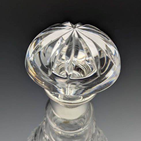 1979年 英国ヴィンテージ カットガラス 純銀装飾 デキャンタ Mappin and Webb